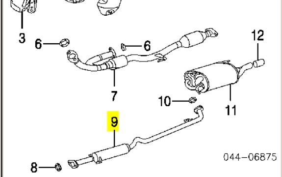 Silenciador del medio Toyota Camry (V30)