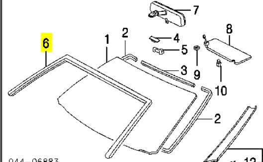 75531AA020 Toyota moldura de parabrisas