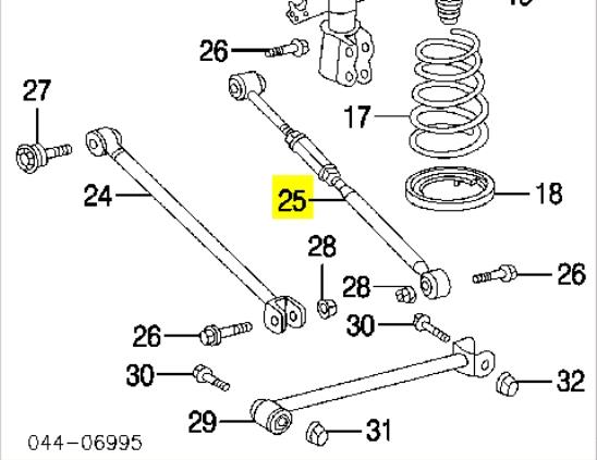 Barra transversal de suspensión trasera 48730AA030 Toyota