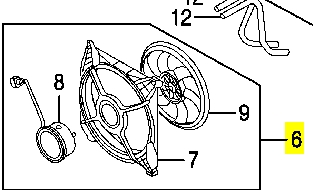 253803D180 Hyundai/Kia difusor de radiador, ventilador de refrigeración, condensador del aire acondicionado, completo con motor y rodete