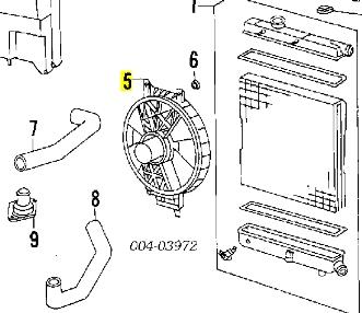 Ventilador (rodete +motor) refrigeración del motor con electromotor completo K04644367 Fiat/Alfa/Lancia