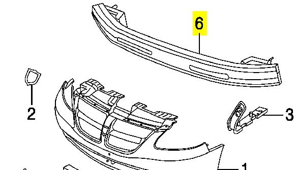 4857691AB Chrysler Refuerzo parachoque delantero