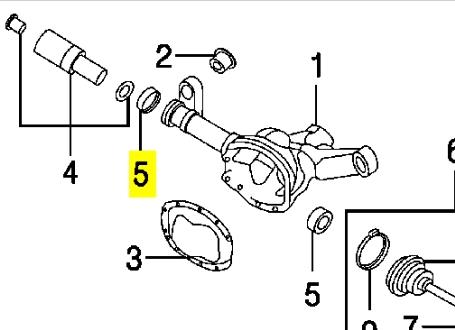 Anillo retén de semieje, eje delantero, izquierdo 5L8Z4B416AA Ford