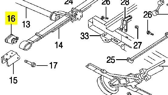 5006950AA Chrysler silentblock delantero de ballesta delantera