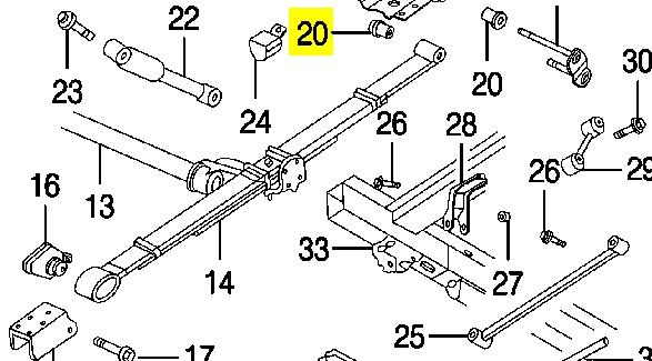 Silentblock trasero de ballesta trasera 758841 Cautex