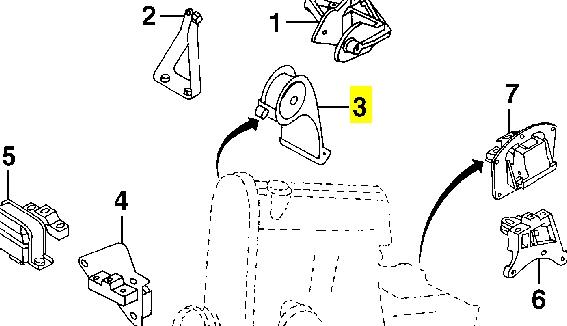 04593338AD Chrysler soporte, motor izquierdo, delantero