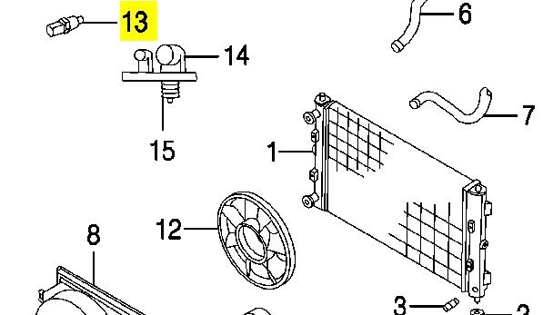 Comprar 05269870AB Chrysler Sensor de temperatura de agua