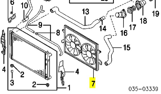 Ventilador de refrigeración del motor para Mazda MPV (LW)