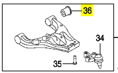 Silentblock de suspensión delantero inferior 545803E000 Hyundai/Kia