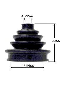 023040 GKN-Spidan fuelle, árbol de transmisión delantero exterior