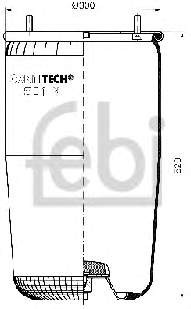 15017 Febi muelle neumático, suspensión