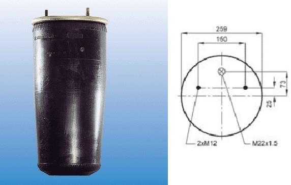 Muelle neumático, suspensión KG940NS Kraftiger