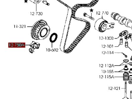 Y40112751 Mazda tensor, correa dentada