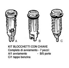 Cilindros de cerradura, juego 85207 Miraglio