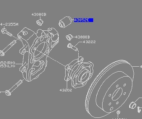 Silentblock de mangueta trasera 55157EA501 Nissan