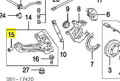 15684067 General Motors silentblock de suspensión delantero inferior