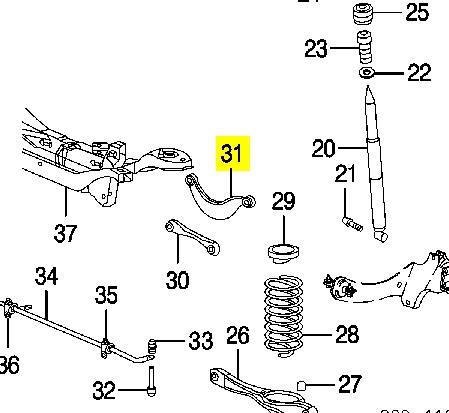 YS4Z5500AA Ford brazo suspension inferior trasero izquierdo/derecho