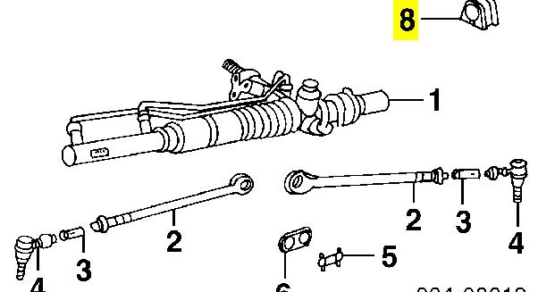 4897706AA Chrysler suspensión, mecanismo de dirección derecha