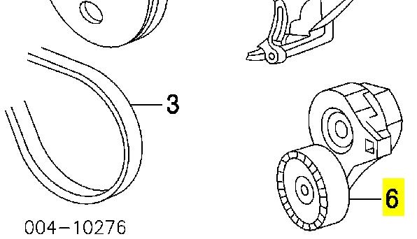 4668364AD Chrysler tensor de correa, correa poli v