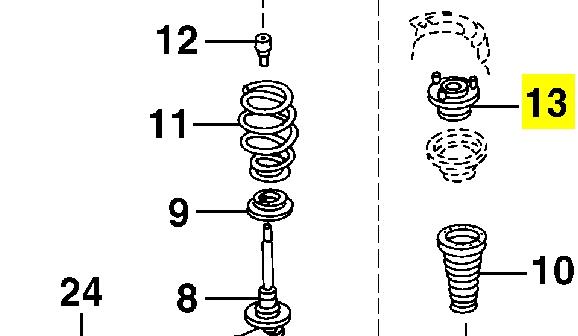 04782019AB Chrysler soporte amortiguador delantero izquierdo