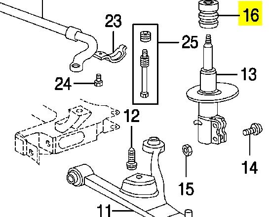 5272223AC Chrysler almohadilla de tope, suspensión delantera