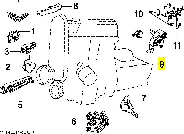 05274951AA Chrysler soporte motor izquierdo