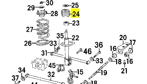 4626201 Chrysler caperuza protectora/fuelle, amortiguador trasero