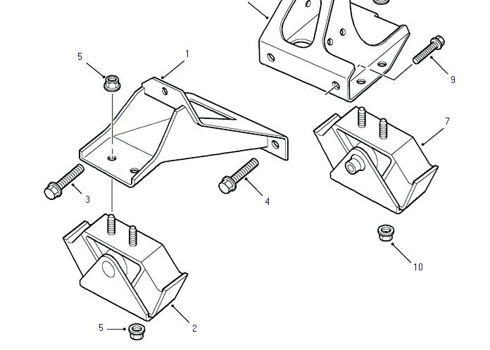 Soporte elástico, suspensión del motor, Izquierda / Derecha para Land Rover Range Rover (LP)