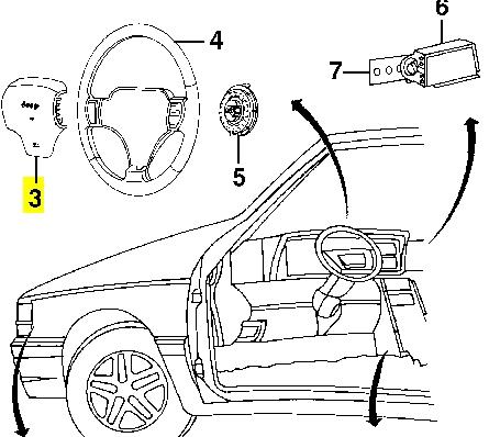 5CN93MD5 Chrysler airbag en el lado del conductor