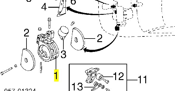 Soporte motor izquierdo MB911271 Mitsubishi