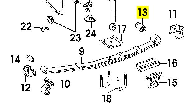 Silentblock delantero de ballesta delantera 52000503 Crown