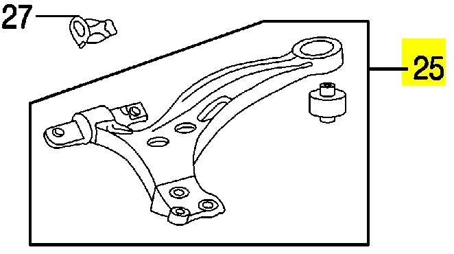 Brazo inferior derecho de la suspensión delantera Toyota 4806828120