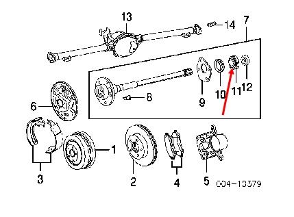 05012825AA Chrysler cojinete, palier, eje trasero