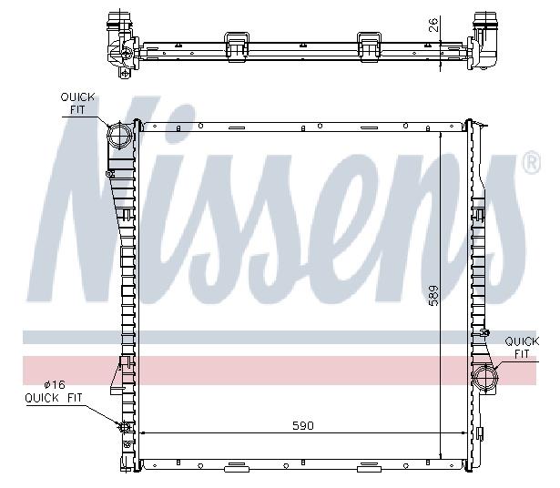 Radiador 60788A Nissens