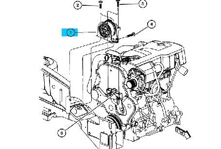 Soporte de motor derecho K04861308AB Fiat/Alfa/Lancia