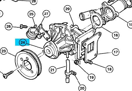 Bomba de agua 4864566 Chrysler