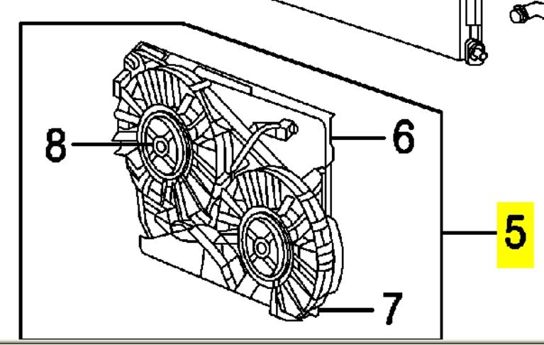 05174358AA Chrysler Ventilador de refrigeración del motor