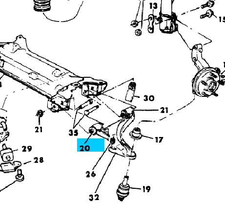 4449269 Chrysler silentblock de suspensión delantero inferior