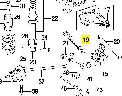 04895269AA Chrysler palanca trasera inferior izquierda/derecha