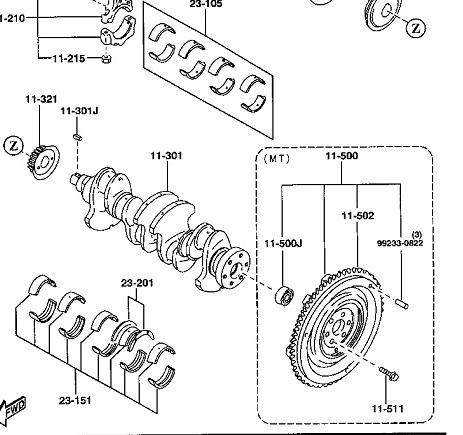 Comprar F80111303 Mazda Rodamiento alternador