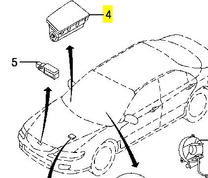 Bolsa de aire para pasajero para Mazda 3 (BK14)
