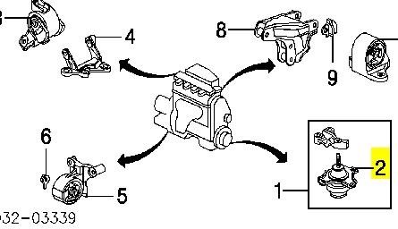 Soporte motor izquierdo 50821S5AA07 Honda