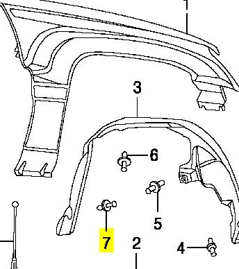 Clips de fijación de pasaruedas de aleta delantera K06034608 Fiat/Alfa/Lancia