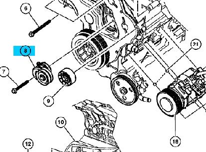 5066936AA Chrysler tensor de correa, correa poli v