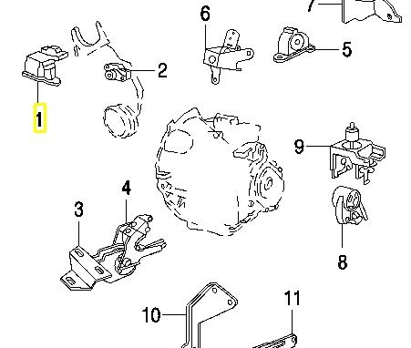 04861272AE Chrysler soporte motor delantero