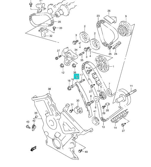 1281185FA0000 Suzuki zapata cadena de distribuicion