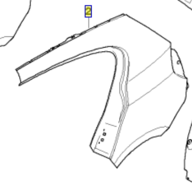 Repuesto de arco de rueda Trasero Izquierdo BMW 1 (E81, E87)