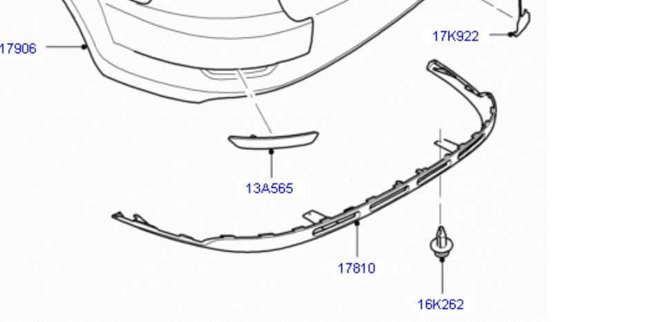 Alerón parachoques trasero 1480438 Ford