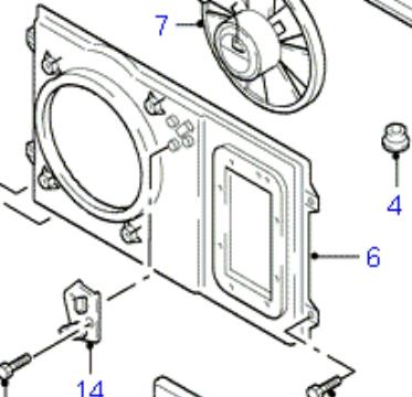 1024070 Ford bastidor radiador (armazón)