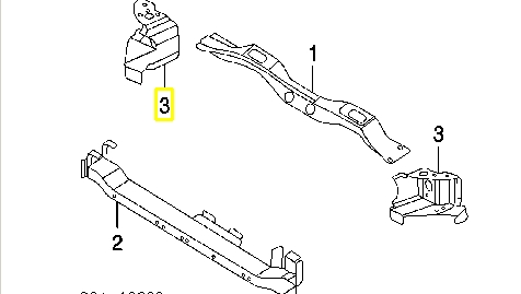 05018512AB Chrysler soporte de radiador derecha (panel de montaje para foco)